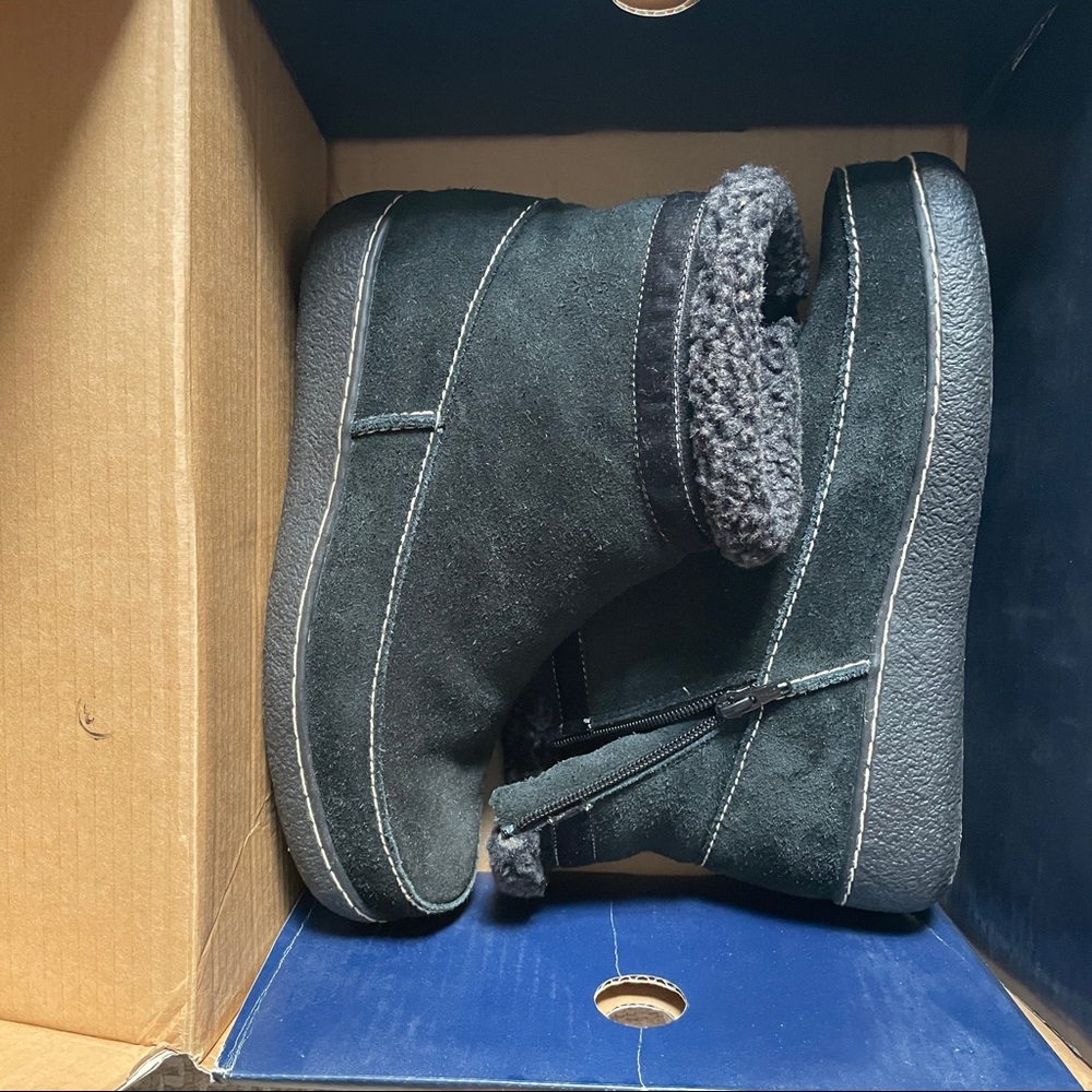 Lands End Women’s Shearling cuff ankle boots